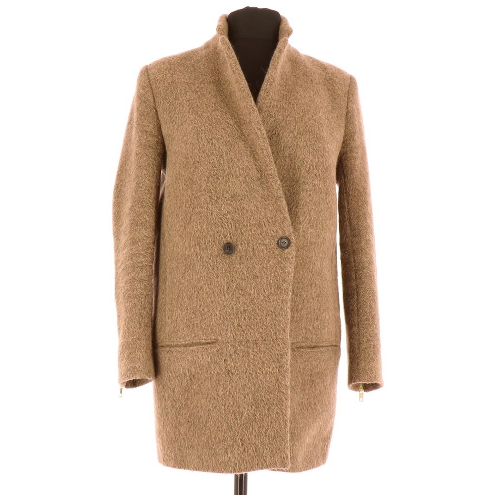 The Kooples womens camel wool coat - size 38